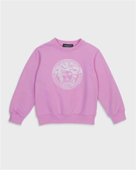 versace felpa sweatshirt|Versace Girl's Felpa Stretch Medusa Head Sweatshirt, Size 4.